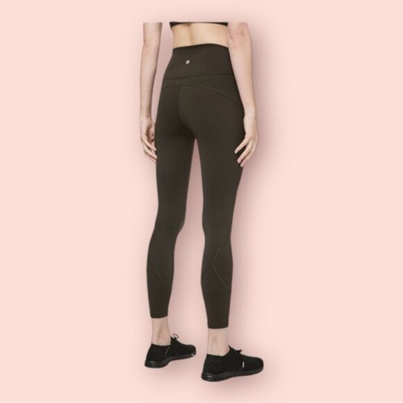 Lululemon In Movement 7/8 Tight *Everlux 25" Dark Olive leggings size 8 - Picture 2 of 8